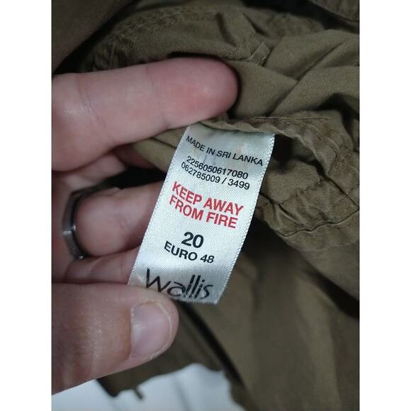 Wallis Woman 20 Blazer Casual Boho Lage look Pleated Brown Two Button - Picture 8 of 10